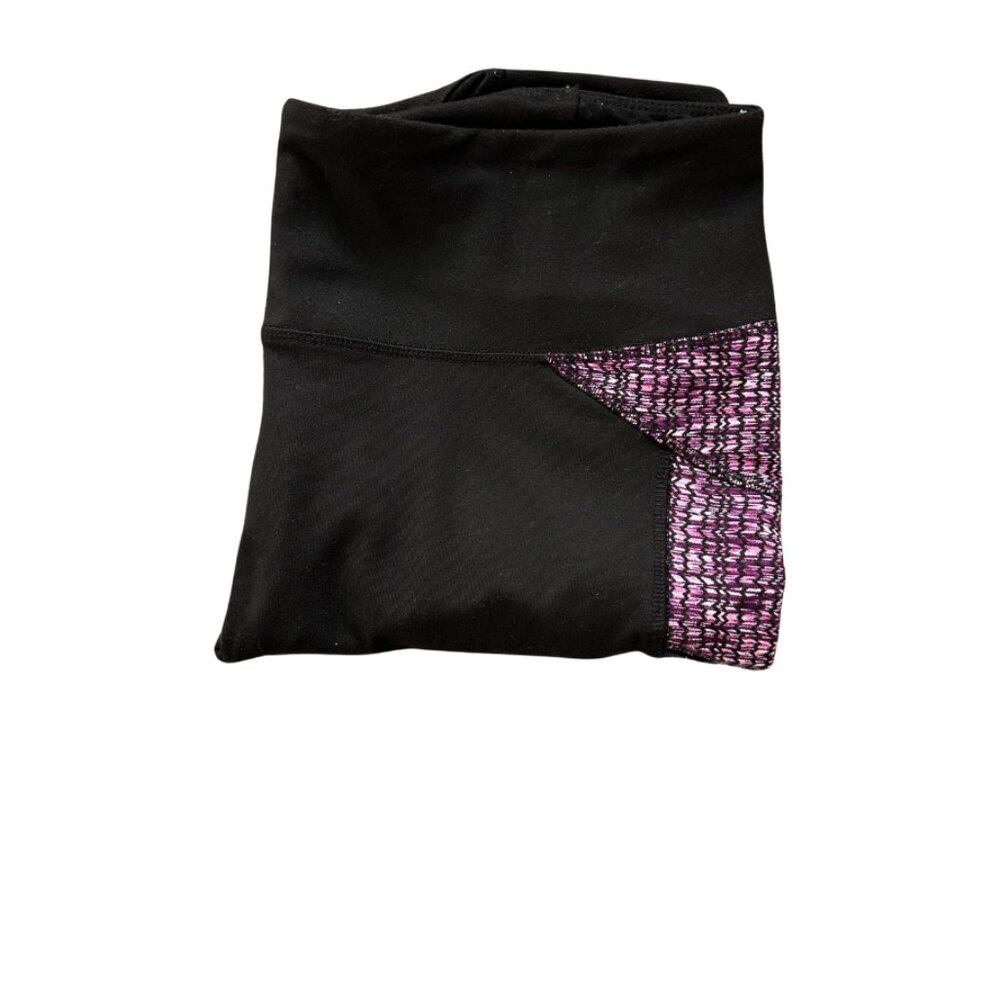 Z by Zobha black with purple accents leggings size Large - Picture 2 of 8